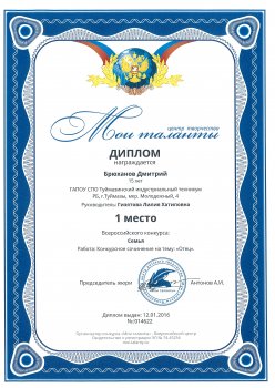 Всероссийский конкурс в рамках проекта центра творчества «Мои таланты»